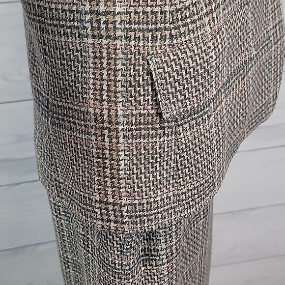 Vintage 80's Evan Picone womens plaid checkered Made in USA suit Size 2 - Picture 7 of 16